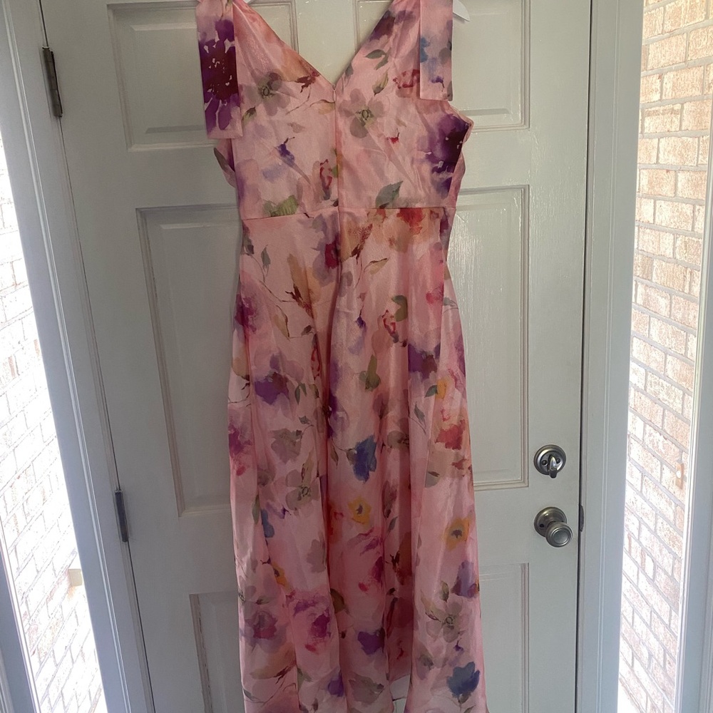 Gabby Skye Floral Maxi Dress - Pink and Purple